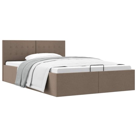 vidaXL Giroletto con Contenitore Grigio Talpa in Tessuto 120x200 cm 