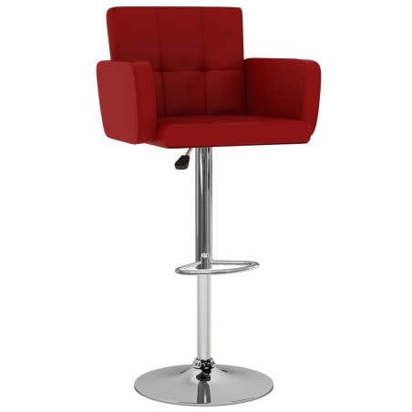 vidaXL Sgabelli da Bar 2 pz Rosso Vino in Similpelle 