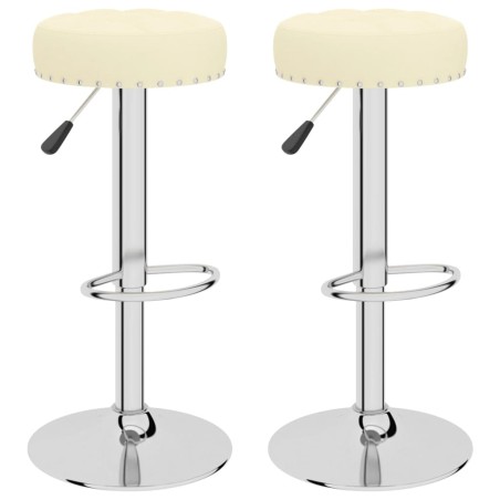 vidaXL Sgabelli da Bar 2 pz Crema in Tessuto