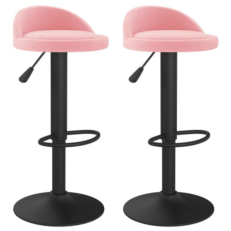 vidaXL Sgabelli da Bar 2 pz Rosa in Velluto
