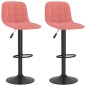 vidaXL Sgabelli da Bar 2 pz Rosa in Velluto vidaXL Sgabelli da Bar 2 pz Rosa in Velluto