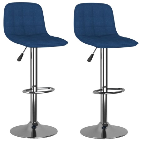 vidaXL Sgabelli da Bar 2 pz Blu in Tessuto