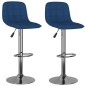 vidaXL Sgabelli da Bar 2 pz Blu in Tessuto vidaXL Sgabelli da Bar 2 pz Blu in Tessuto