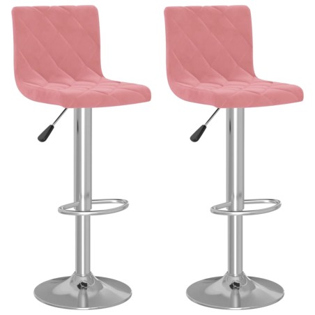 vidaXL Sgabelli da Bar 2 pz Rosa in Velluto
