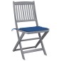 vidaXL Sedie da Giardino Pieghevoli 2pz con Cuscini in Massello Acacia vidaXL Sedie da Giardino Pieghevoli 2pz con Cuscini in Massello Acacia
