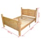 vidaXL Giroletto Pino Messicano senza Materasso Corona 160x200 cm