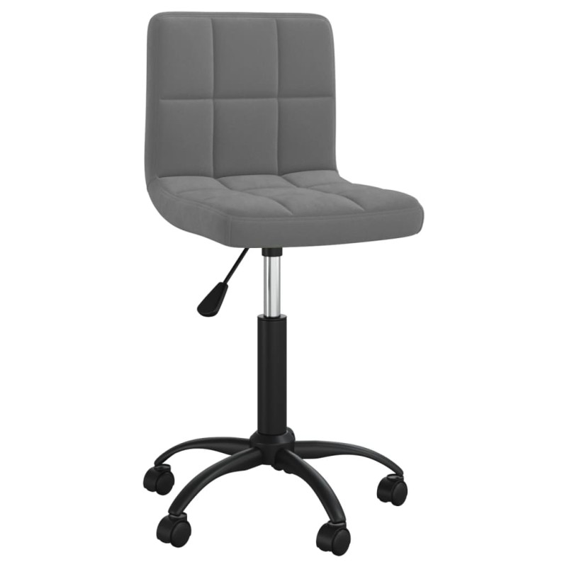 vidaXL Sedia da Pranzo Girevole Grigio Scuro in Velluto vidaXL Sedia da Pranzo Girevole Grigio Scuro in Velluto