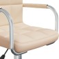 vidaXL Sedia da Pranzo Girevole Crema in Tessuto vidaXL Sedia da Pranzo Girevole Crema in Tessuto