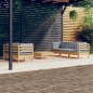 vidaXL Set Divani da Giardino 6 pz con Cuscini Grigi Massello di Pino