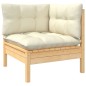 vidaXL Set Divani da Giardino 9 pz con Cuscini Crema in Massello di Pino vidaXL Set Divani da Giardino 9 pz con Cuscini Crema in Massello di Pino
