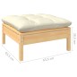 vidaXL Set Divani da Giardino 9 pz con Cuscini Crema in Massello di Pino vidaXL Set Divani da Giardino 9 pz con Cuscini Crema in Massello di Pino