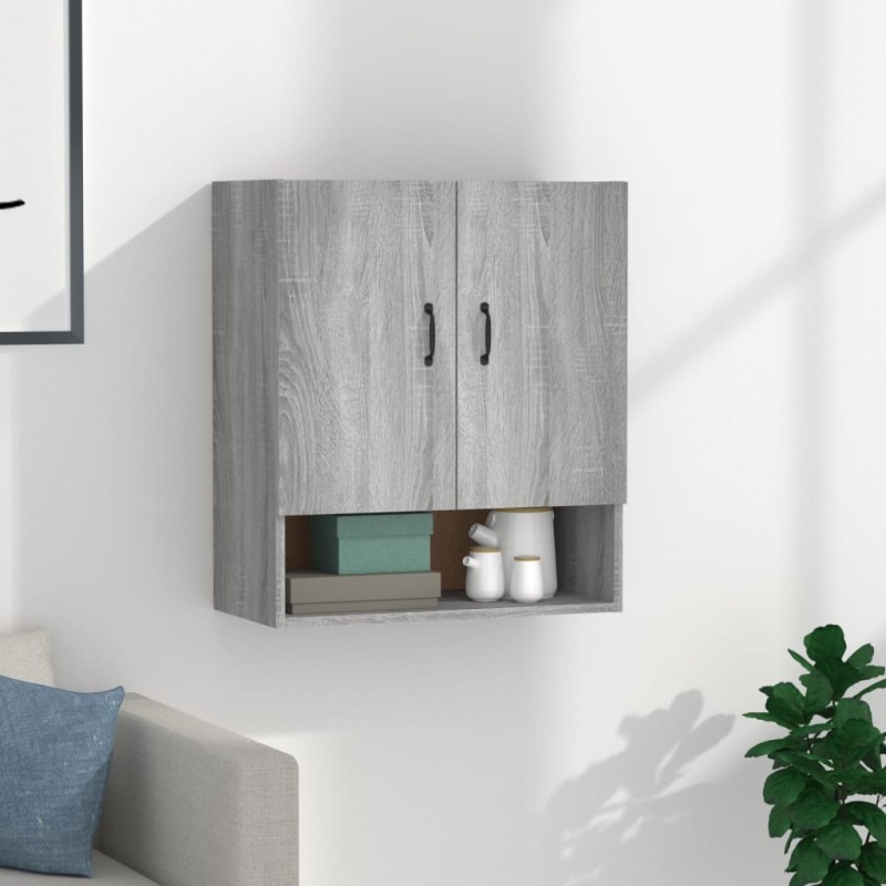 Armadietto a Muro Grigio Sonoma 60x31x70cm in Legno Multistrato Armadietto a Muro Grigio Sonoma 60x31x70cm in Legno Multistrato