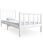 vidaXL Giroletto Bianco in Legno Massello 100x200 cm vidaXL Giroletto Bianco in Legno Massello 100x200 cm