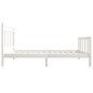 vidaXL Giroletto Bianco in Legno Massello 100x200 cm vidaXL Giroletto Bianco in Legno Massello 100x200 cm