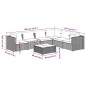 vidaXL Set Divani da Giardino 7 pz con Cuscini in Polyrattan Nero vidaXL Set Divani da Giardino 7 pz con Cuscini in Polyrattan Nero