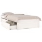 vidaXL Giroletto con Cassetti Bianco 100x200 cm vidaXL Giroletto con Cassetti Bianco 100x200 cm