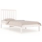 vidaXL Giroletto Bianco in Legno Massello di Pino 100x200 cm