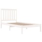 vidaXL Giroletto Bianco in Legno Massello di Pino 100x200 cm