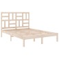 vidaXL Giroletto senza Materasso Ambrato in Legno Massello 140x200 cm