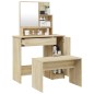 vidaXL Set Tavolo da Toeletta Rovere Sonoma 86,5x35x136 cm vidaXL Set Tavolo da Toeletta Rovere Sonoma 86,5x35x136 cm