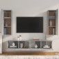 vidaXL Set di Mobili Porta TV 4 pz Grigio Sonoma in Legno Multistrato vidaXL Set di Mobili Porta TV 4 pz Grigio Sonoma in Legno Multistrato