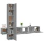 vidaXL Set di Mobili Porta TV 5 pz Grigio Sonoma in Legno Multistrato vidaXL Set di Mobili Porta TV 5 pz Grigio Sonoma in Legno Multistrato