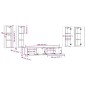 vidaXL Set di Mobili Porta TV 6 pz Grigio Sonoma in Legno Multistrato vidaXL Set di Mobili Porta TV 6 pz Grigio Sonoma in Legno Multistrato
