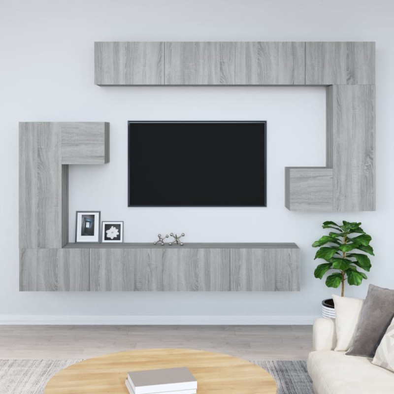 vidaXL Mobile Porta TV a Parete Grigio Sonoma in Legno Multistrato vidaXL Mobile Porta TV a Parete Grigio Sonoma in Legno Multistrato