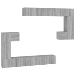 vidaXL Mobile Porta TV a Parete Grigio Sonoma in Legno Multistrato