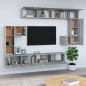 vidaXL Mobile Porta TV a Parete Grigio Sonoma in Legno Multistrato vidaXL Mobile Porta TV a Parete Grigio Sonoma in Legno Multistrato