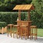 vidaXL Set da Bar per Giardino 5 pz in Legno Massello di Acacia vidaXL Set da Bar per Giardino 5 pz in Legno Massello di Acacia