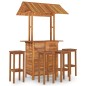 vidaXL Set da Bar per Giardino 5 pz in Legno Massello di Acacia vidaXL Set da Bar per Giardino 5 pz in Legno Massello di Acacia