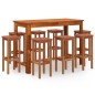 vidaXL Set da Bar per Giardino 9 pz in Legno Massello di Acacia vidaXL Set da Bar per Giardino 9 pz in Legno Massello di Acacia