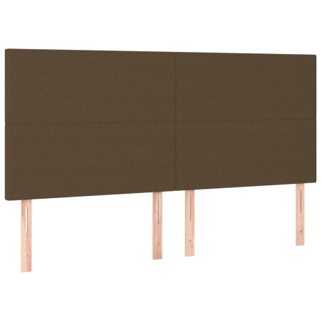 vidaXL Testiera 4 pz Marrone Scuro 80x5x78/88 cm in Tessuto