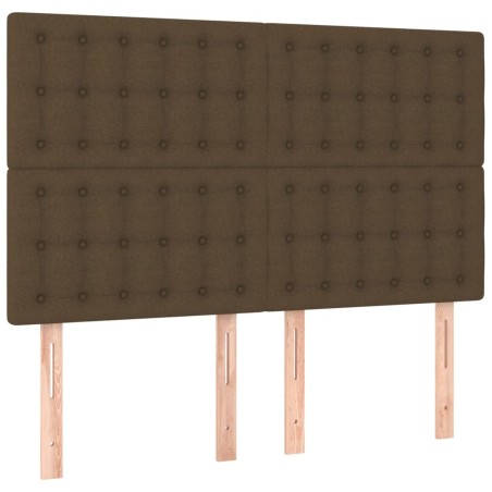 vidaXL Testiere 4 pz Marrone Scuro 72x5x78/88 cm in Tessuto