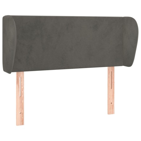 vidaXL Testiera ad Orecchio Grigio Scuro 103x23x78/88 cm in Velluto