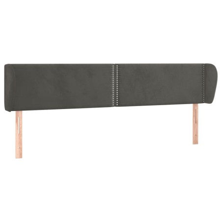 vidaXL Testiera ad Orecchio Grigio Scuro 163x23x78/88 cm in Velluto