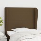 vidaXL Testiera ad Orecchio Marrone Scuro 83x23x118/128 cm in Tessuto vidaXL Testiera ad Orecchio Marrone Scuro 83x23x118/128 cm in Tessuto