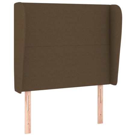 vidaXL Testiera ad Orecchio Marrone Scuro 83x23x118/128 cm in Tessuto