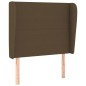 vidaXL Testiera ad Orecchio Marrone Scuro 83x23x118/128 cm in Tessuto vidaXL Testiera ad Orecchio Marrone Scuro 83x23x118/128 cm in Tessuto