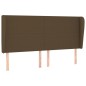 vidaXL Testiera ad Orecchio Marrone Scuro 163x23x118/128 cm in Tessuto
