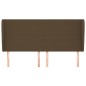 vidaXL Testiera ad Orecchio Marrone Scuro 163x23x118/128 cm in Tessuto