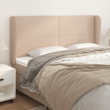 vidaXL Testiera ad Orecchio Cappuccino 203x23x118/128 cm in Similpelle