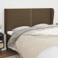 vidaXL Testiera ad Orecchio Marrone Scuro 163x23x118/128 cm in Tessuto vidaXL Testiera ad Orecchio Marrone Scuro 163x23x118/128 cm in Tessuto