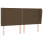vidaXL Testiera ad Orecchio Marrone Scuro 163x23x118/128 cm in Tessuto vidaXL Testiera ad Orecchio Marrone Scuro 163x23x118/128 cm in Tessuto