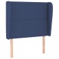 vidaXL Testiera ad Orecchio Blu 93x23x118/128 cm in Tessuto vidaXL Testiera ad Orecchio Blu 93x23x118/128 cm in Tessuto