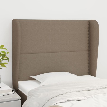 vidaXL Testiera ad Orecchio Tortora 103x23x118/128 cm in Tessuto