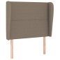 vidaXL Testiera ad Orecchio Tortora 83x23x118/128 cm in Tessuto vidaXL Testiera ad Orecchio Tortora 83x23x118/128 cm in Tessuto