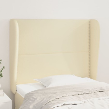 vidaXL Testiera ad Orecchio Crema 83x23x118/128 cm in Similpelle