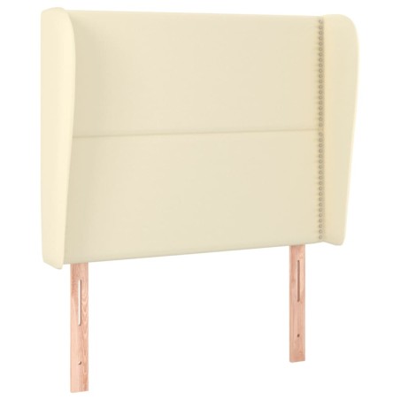 vidaXL Testiera ad Orecchio Crema 83x23x118/128 cm in Similpelle